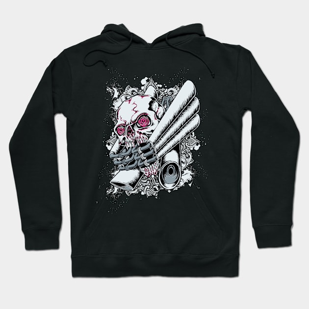 Moto Skull Hoodie by viSionDesign